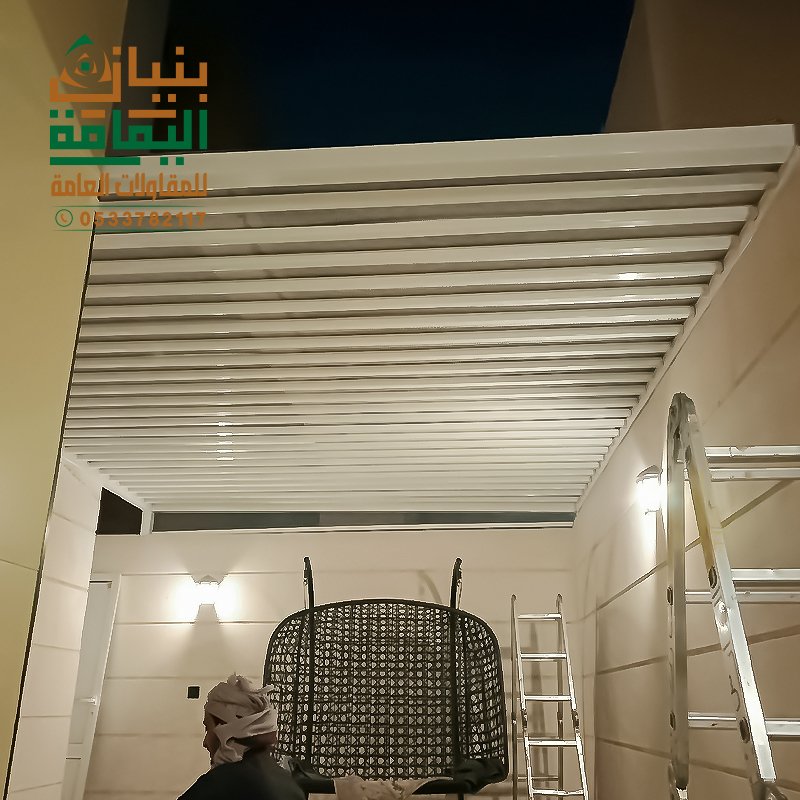 تصاميم برجولات حديد شمال الرياض