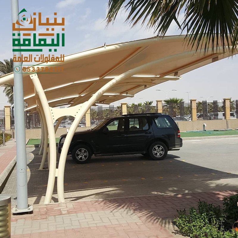 مظلات سيارات كابولي خارجية لحماية المركبات في الاستراحات