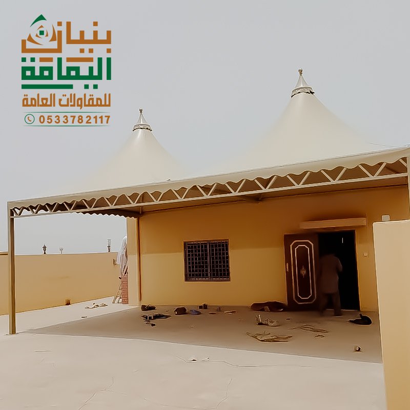 مظلات هرمية لساحات المساجد والمداخل الخارجية