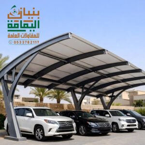 موقف سيارات مظلل بغطاء متين للحماية من الشمس والأمطار