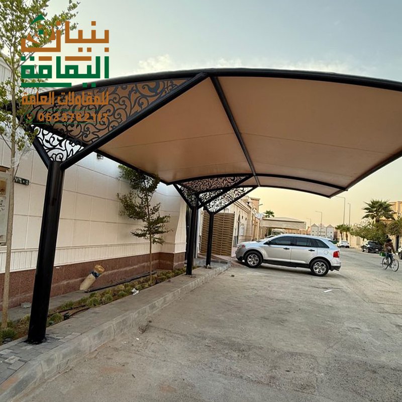 مظلات حديد كابولي قص ليزر تجمع بين التظليل والديكور الفاخر