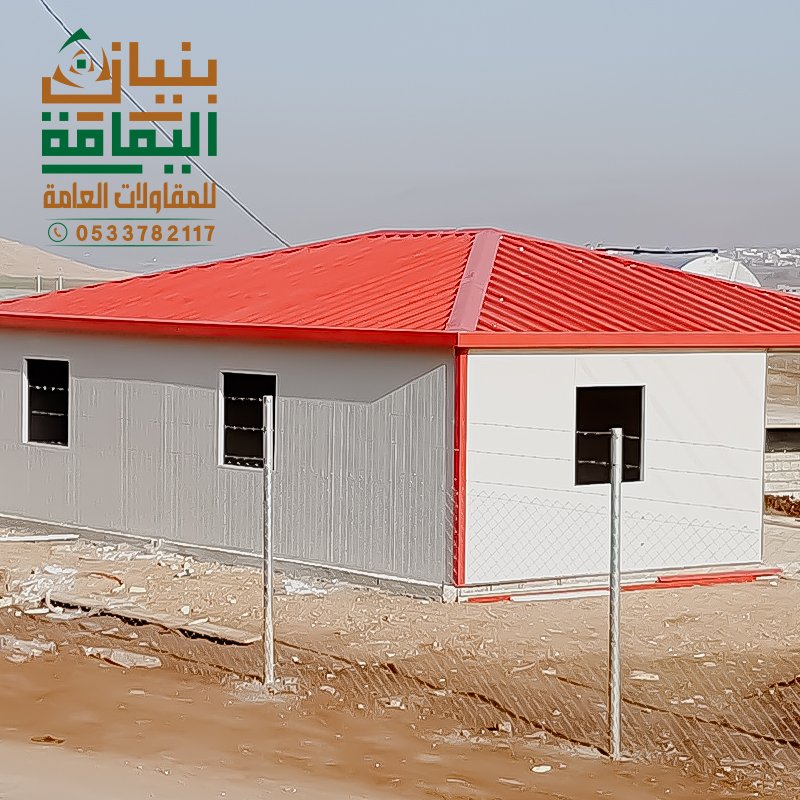 تصميم ملحق ساندوتش بانل خارجي مودرن سطح بالون الاحمر